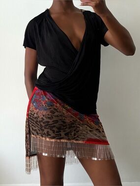 Vintage Roberto Cavalli low neck top